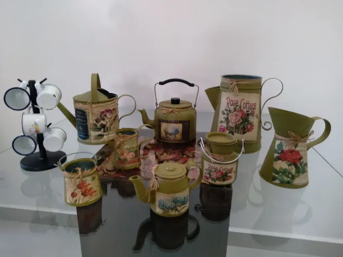Jogo de utensílios decorativos para área gourmet