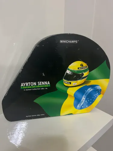 SET CAPACETES AYRTON SENNA - 11 ITENS - 1984 1994 - 1/8 MINICHAMPS Original 