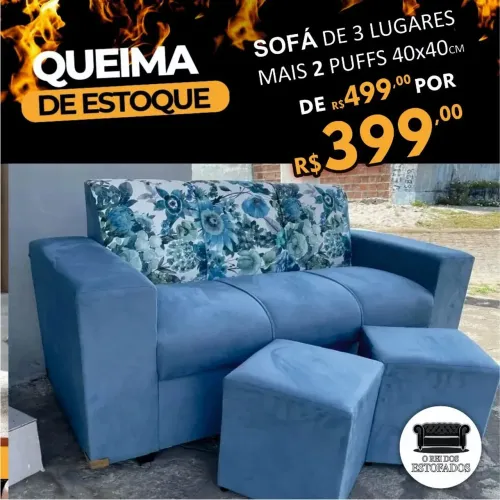Sofá de três lugares