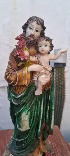 Estátua decorativa são José com 30 cm
