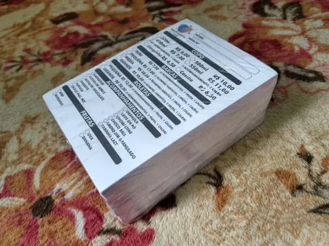Blocos, Recibos, Anotações, Comandas etc.