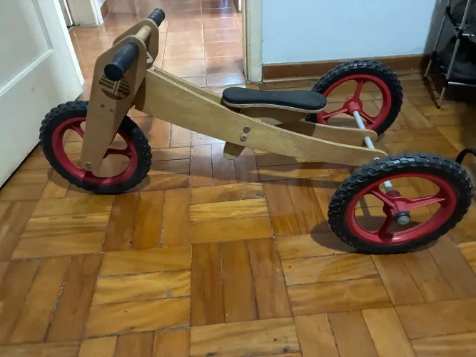 Bicicleta de equilíbrio 1á 5 anos, triciclo woodbike
