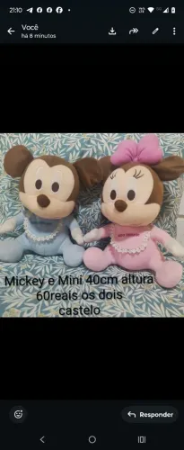 Casal Mickey e Mini só hoje
