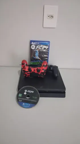 PS4 Slim 1TB 2 Controles e 1 Jogos