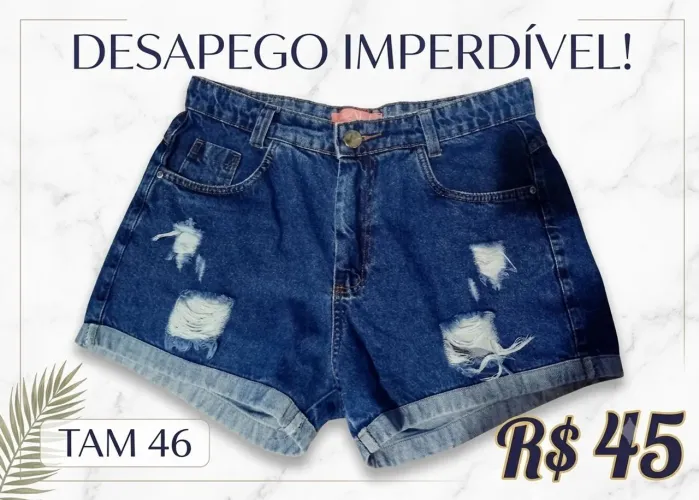 short jeans modelo mom com detalhes destroyed 