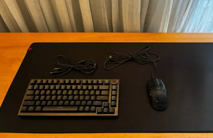 kit: teclado + mouse + mousepad
