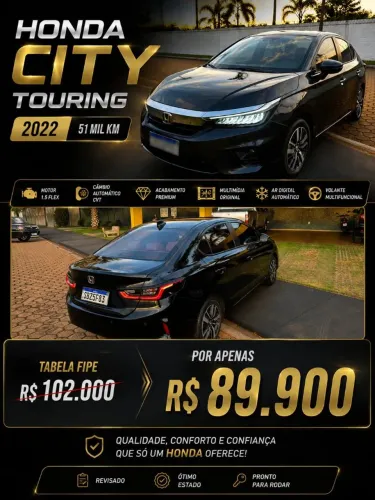 Honda City Sedan Touring 1.5 Flex 16V 4P Aut. 2022