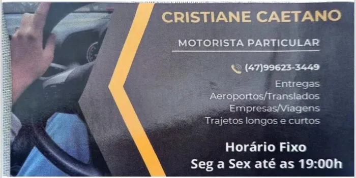 Faço corridas particulares.