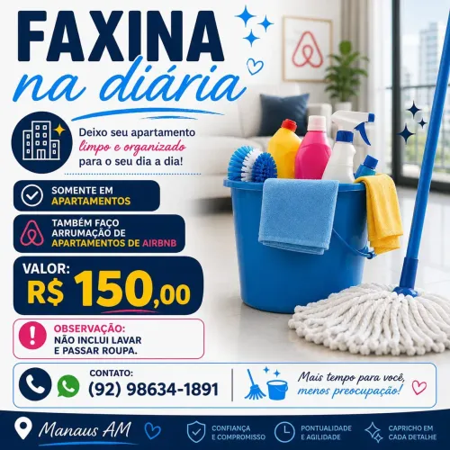Faxina Apartamento e Airbnb