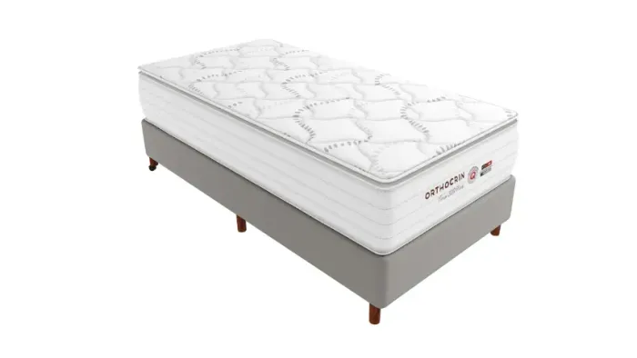 Colchão + Cama Box Orthocrin Série 301 Plus - Viúva (110x200) - Usado 6 meses