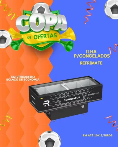 Ilha pra congelados refrimate varios tamanhos pronta entrega em 10x sem juros 