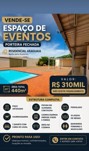 Vende se ária de lazer p/ aluguel ou moradia
