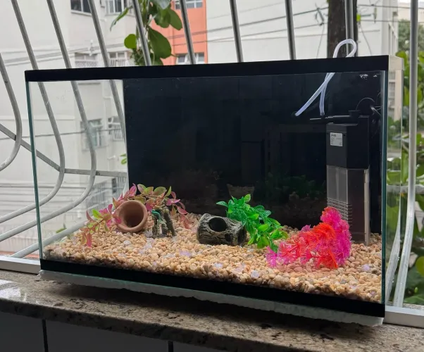 AQUÁRIO 40 LITROS COMPLETO