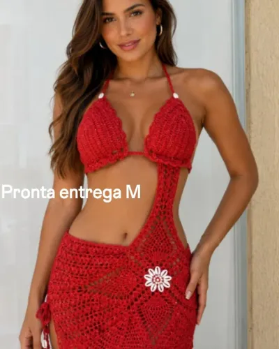 Moda praia em crochê 