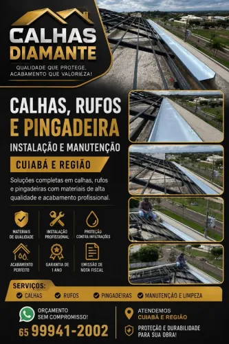 Instalação Calhas, Pingadeiras, e muito mais !