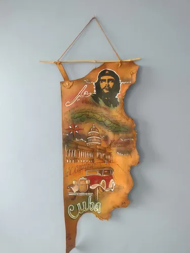Quadro em couro decorativo Che guevara 