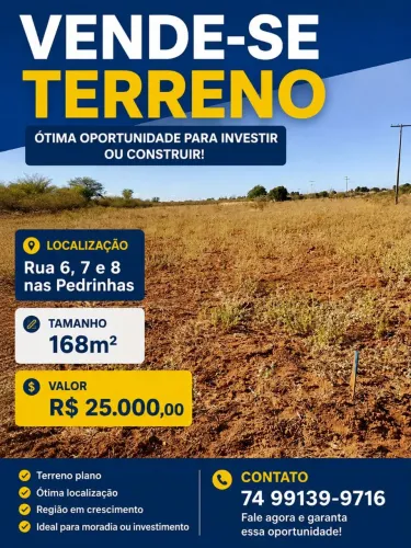 Terreno nas pedrinhas 25.000mil