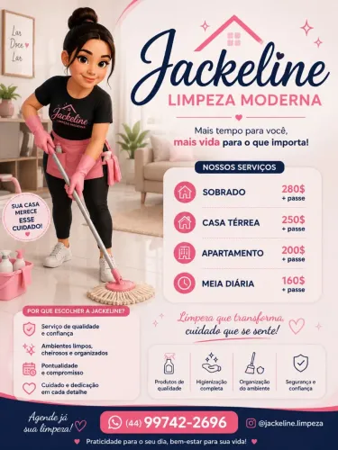 Diárias e pós obra.