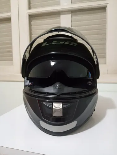 Capacete LS2 Original Tam. 54 - Óculos Solar Interno - Pouco Uso