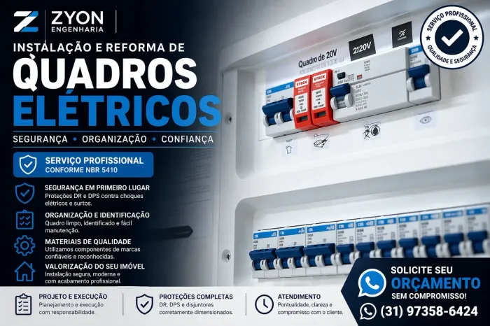 Instalação e Reforma de Quadro Elétrico | Alto Padrão | Profissional Qualificado
