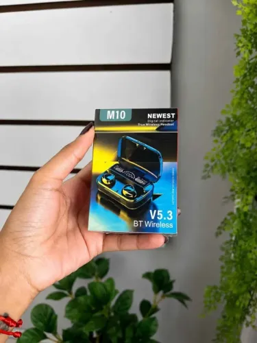 Fone de ouvido Bluetooth M10 cor preto