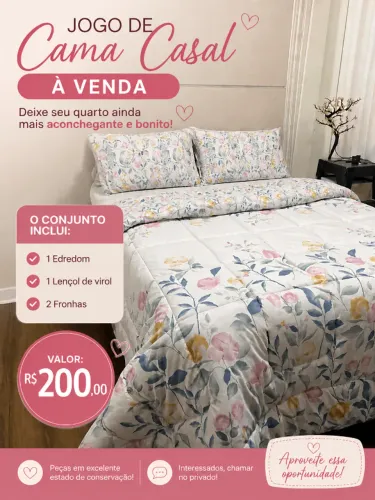 jogo de cama casal completo 