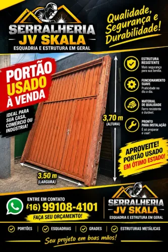 Portão basculante 3.70x3.50