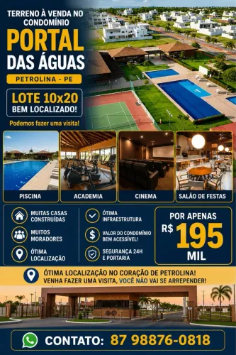 Terreno 10x20 Condomínio Portal das Águas