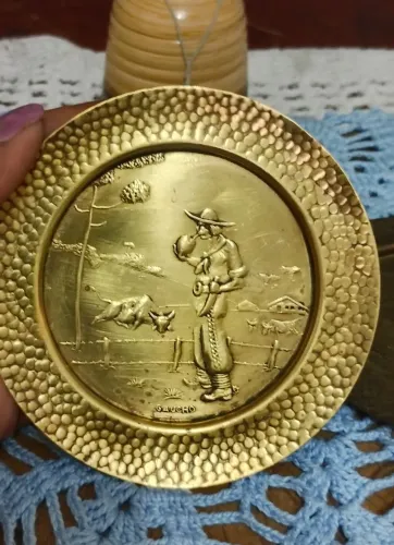 Antigo Mini Pratinho Martelado Gaúcho