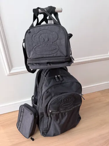 Kit mochila de carrinho Paul Frank original 