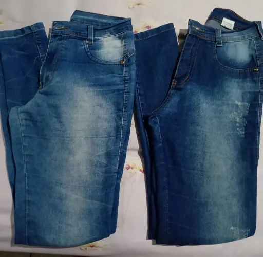 2 calças jeans feminina por 30,00