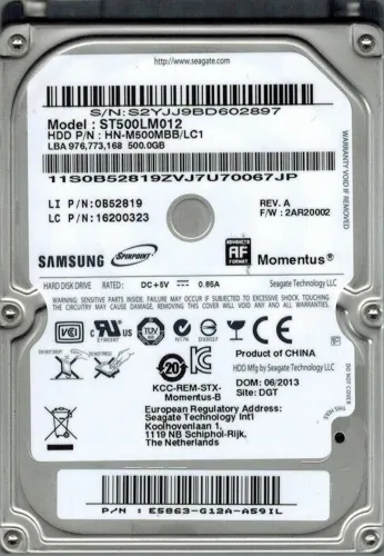 HD Samsung ST500LM012 - 500GB (Notebook e PC)