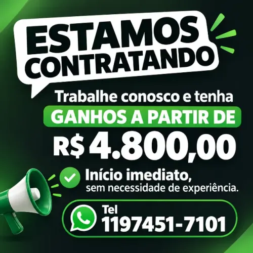 CONTRATAÇÃO IMEDIATA | ATENDIMENTO EM TODA SÃO PAULO