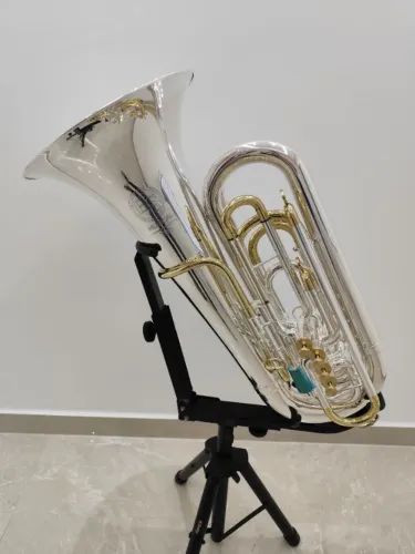 Tuba 3/4 HS Musical TB3 Sib - Prata c/ Laqueado - NOVA-Aceito trocas - Parcelo 18x