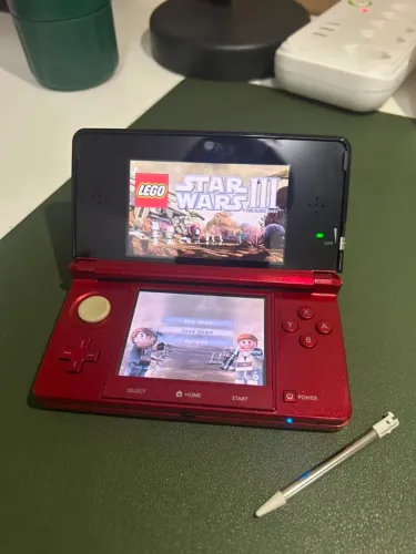 Nintendo 3DS Red Metallic - Ótimo Estado