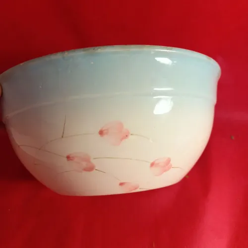 Tigela MUITO ANTIGA anos 20 Super vintage Porcelana c Flores 25x11
