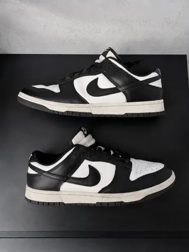 tênis nike dunk low retro preto e branco - 41