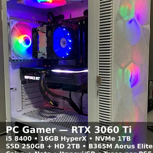 PC Gamer RTX 3060 Ti + 16GB + NVMe 1TB ? Troco por PS5 Pro