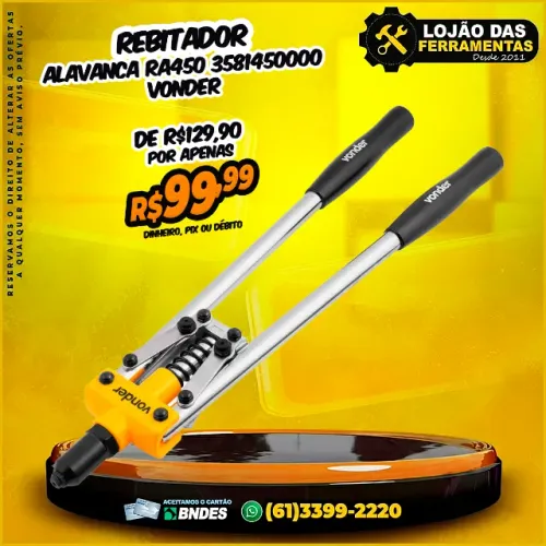 Rebitador Alavanca RA450 Vonder