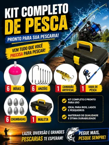 Promoção Kit pesca 