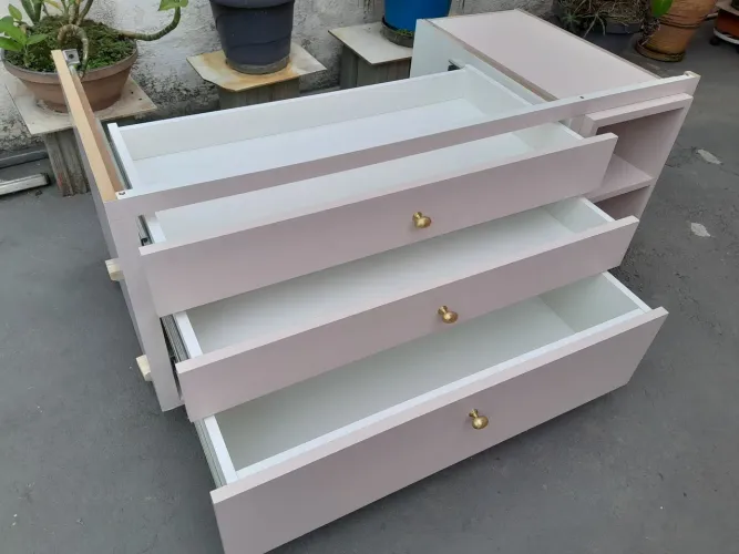 Gabinete de marcenaria para banheiro - semi novo - 119,5 X 59,0 X 45,5cm