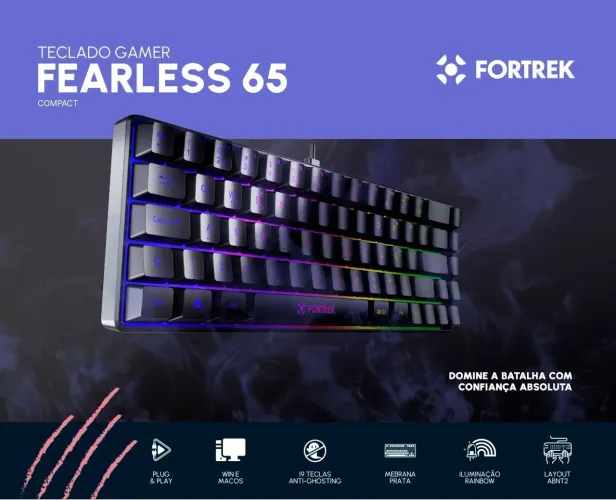 Teclado gamer fearless 65