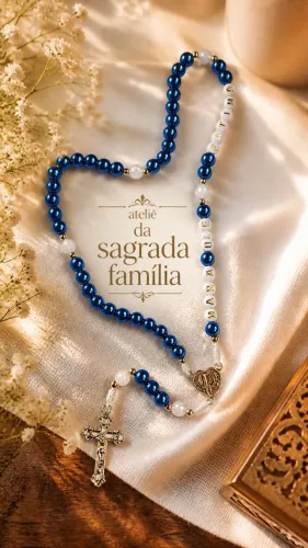 Terços personalizados, chaveiros e pulseiras católicas