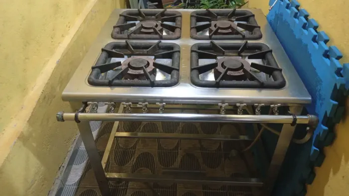 Fogão industrial 40x40 inox gastromeq