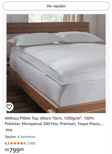 Pilow Top King 10 cm