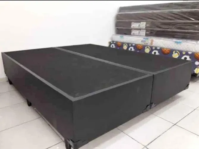 Base Cama Box Bipartida Casal 138x188 Corino ou Suede