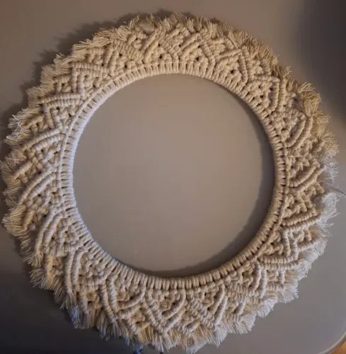 Molduras para espelho em Macrame