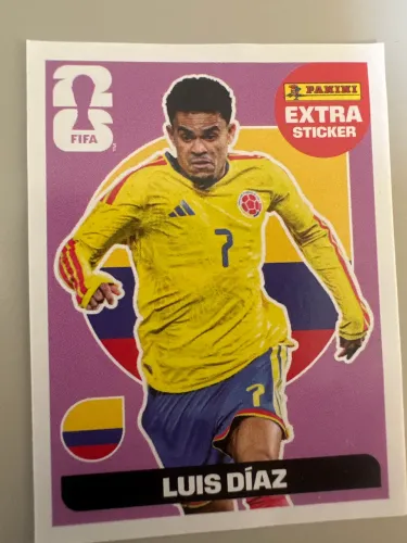 Figurinha da copa Luiz Diaz 59 reais