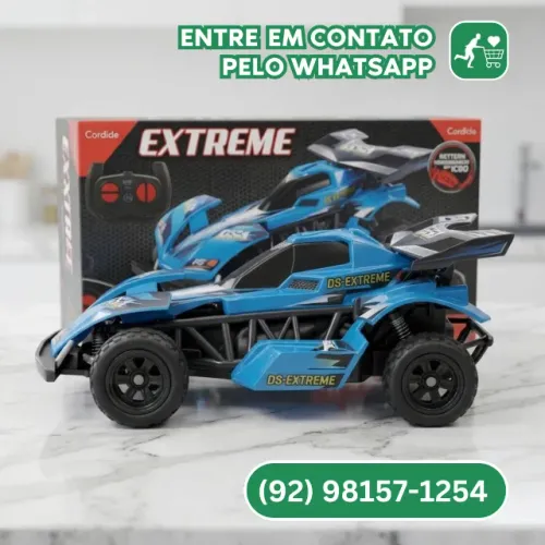 Carrinho de Controle Remoto Extreme Candide com Bateria Recarregável USB e 7 Funções