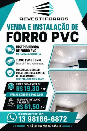 Forro PVC venda e instalação